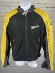 Joe Rocket Motorcycle Jacket Yellow Black Ballistic Series Armored Mesh Men. Fixed Price $45.00.