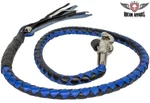 Dream Apparel Black & Blue Genuine Leather 42 Inch Get Back Whip Motorcycles. Fixed Price $28.50.