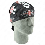 Red Grey Black Tribal Skull Doo Rag Headwrap Cap Biker Helmet Liner. Fixed Price $7.49.
