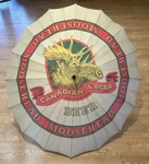 Moose Head Beer Umbrella 45 Inch. Fixed Price $65.00.