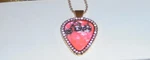 Motorcycle Rhinestone Pendant Chain Necklace Guitar Pick Harley Triumph Indian. Fixed Price $24.99.
