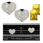 Wevdn 2 Pcs Bling Car Air Vent Clip, Crystal Heart, White, Multicolor. Fixed Price $11.83.
