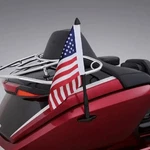 Show Chrome Folding Flag Poles Blakc #52-973BK. Fixed Price $77.79.
