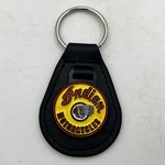 Black Leather Indian Motorcycles Vtg Sign Style Metal Enamel Emblem Key Fob Gift. Fixed Price $15.95.