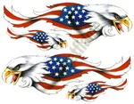 American Usa Flag Eagle Decal Sticker Emblem Graphic Helmet Skateboard Snowboard. Fixed Price $14.99.