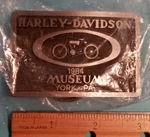 New-old-stock Harley Davidson Belt Buckle 1984 Museum York, Pa Metal (d). Fixed Price $11.00.