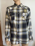 Ducati Scrambler Born Free Yellow Grey Button-down Mens Ls Shirt Sz Large. Fixed Price $49.00.