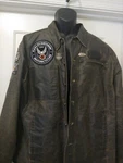 Harley Davidson Jacket Distressed Mid Weight Black Gray Eagle Mens. Fixed Price $90.00.