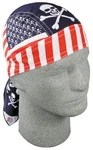 Zan Headgear Patriotic Skull Flydanna Harley Headwear-black / One Size Fits Most. Fixed Price $12.25.