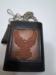 Harley Davidson Trifold Chain Wallet Eagle Bar Shield Black Vintage.. Fixed Price $17.50.