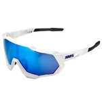 100% Speedtrap Sunglasses, Matte White, Hiper Blue Multilayer Mirror Lens. Fixed Price $99.90.