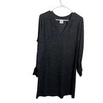 Cabi Dress Women's Small Black Plush Heather Long Sleeve Shift Solid Casual Tee. Fixed Price $10.19.