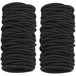 100PCS Black Hair Ties, Bulk Bands Ponytail Holders Elastics (6MM). Fixed Price $9.99.