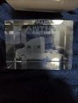 Mack Truck Anthem Laser-etched Crystal Paperweight, Original Box, Never Used. Fixed Price $42.00.