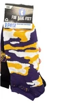 For Bare Feet Camo Boom Northern Iowa 3 Pack Mens Show Socks Lg Med Purple. Fixed Price $19.99.