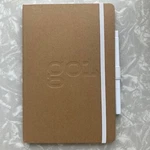 Journalbooks Lined Notebook With Pen 5.5" X 8.5" Mela Bound Leeds 2800-41WH. Fixed Price $9.00.