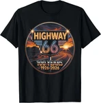 Highway 66 100 Years 1926-2026 Route Trip Anniversary T-shirt. Fixed Price $17.99.
