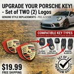 2X Key Fob Replacement For Porsche Colored Crest Small Emblem Logo 99663744300. Fixed Price $18.99.