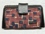 Longaberger Victory Flag Fabric Ladies Bi-fold Wallet. Fixed Price $17.99.