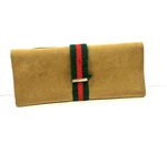 Vtg Brown Suede Tri-fold Jewelry Organize Wallet Hasi Hato/victory Hong Kong. Fixed Price $14.99.