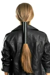 Hair Glove Classic Leather Ponytail Holder 8". Fixed Price $23.99.