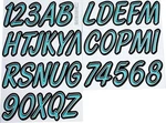 Mint Blue Black Boat Registration Decal Sticker Kit 3 Inch Uscg Compliant 149PCS. Fixed Price $30.29.