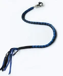 Genuine Leather Motorcycle Whip Get Back With Tassels 41" Black / Blue. Fixed Price $26.99.