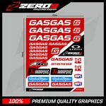 Gasgas Stickers, Motocross Sheet, Mx #ZTSS-GAS-01. Fixed Price $16.26.