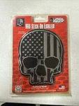 Lethal Threat Usa Skull Abs Stick-on Emblem Black Silver Flag 5 CE78039. Fixed Price $11.69.