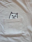 Ripndip Lord Nermal Pocket Tee Ivory Women's Cropped Size Medium Brand Nwot. Fixed Price $17.50.