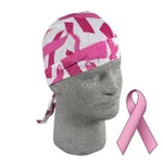 Breast Cancer Awareness White Ribbons Doo Headwrap Bandanna Flydanna Durag. Fixed Price $11.99.