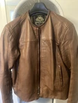 Roland Sands 'barfly' Leather Motorcycle Jacket Medium Tobacco. Fixed Price $225.00.