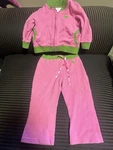 Hartstrings 24 Months Pink Green Heart Jacket & Pants Set Cotton Blend. Fixed Price $21.00.
