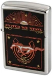 Mustang 45TH Anniversary United We Zippo Lighter * Ships Free To The Usa!. Fixed Price $75.00.