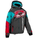 Castle Code G3 Youth Snow Jacket Charcoal/turquoise/red Size Xs. Fixed Price $79.95.