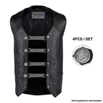 Unisex Bald Eagle Chrome & Leather Vest Extender For Biker Waistcoat Jacket. Fixed Price $29.99.