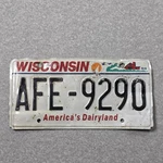 Vintage Wisconsin License Plate AFE-9290 Americas Dairyland Embossed Metal. Fixed Price $17.81.