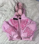 Delia's By Dollskill Living The Dream Butterfly Pink Puffer Jacket Xxl New Tag. Fixed Price $39.99.