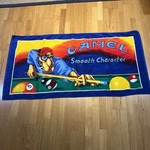 Joe Camel 1991 Smooth Character Playing Pool Beach Towel Rj Reynolds. Fixed Price $10.00.