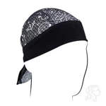Premium Black Paisley Vented Sport Side Stetch Sweatband Durag Head Wrap Biker. Fixed Price $9.98.
