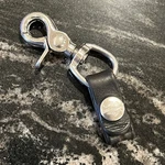 Harley Davidson Motorcycles Vintage Black Leather Snap Button Key Chain Fob Clip. Fixed Price $36.00.