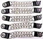 5 Purple Butterfly Women's Double Chain Motorcycle Biker Vest Extenders Usa Made. Fixed Price $29.99.