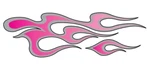 New Lethal Threat Pink Flame Left Sticker 3"X10" LT00473. Fixed Price $5.95.