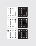 Shift Pattern Set For 5 6 Speed Manual Tranny Printed Car Sticker Decal. Fixed Price $7.49.