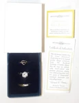 Bradford Exchange Platinum/sterling Ring Set Sz 6.5 Diamonesk 2CT + 3 Pinkie. Fixed Price $15.00.