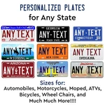 State Old Vintage License Plate Any Text Personalized Auto Car Bicycle Atv. Fixed Price $22.99.