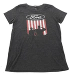 Ford Proud To Honor Shield Flag Salute Women's T-shirt Gray Xl. Fixed Price $27.58.