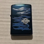Zippo Harley Davidson Ghost Lighter Flames Blue Iridescent 20711. Fixed Price $32.00.