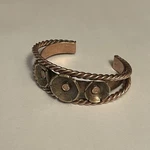Copper Southwest Cuff Bracelet Indian Head Pennies Civil War 2 Cent 6.5 Wrist. Fixed Price $45.00.