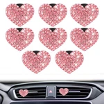 Hjzhii 8PCS Bling Heart Air Vent Clips, Pink Charms 1 Count (pack Of 8),. Fixed Price $10.96.